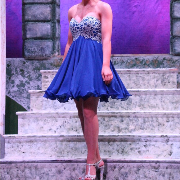 Navy blue cocktail dress - Picture 2 of 8